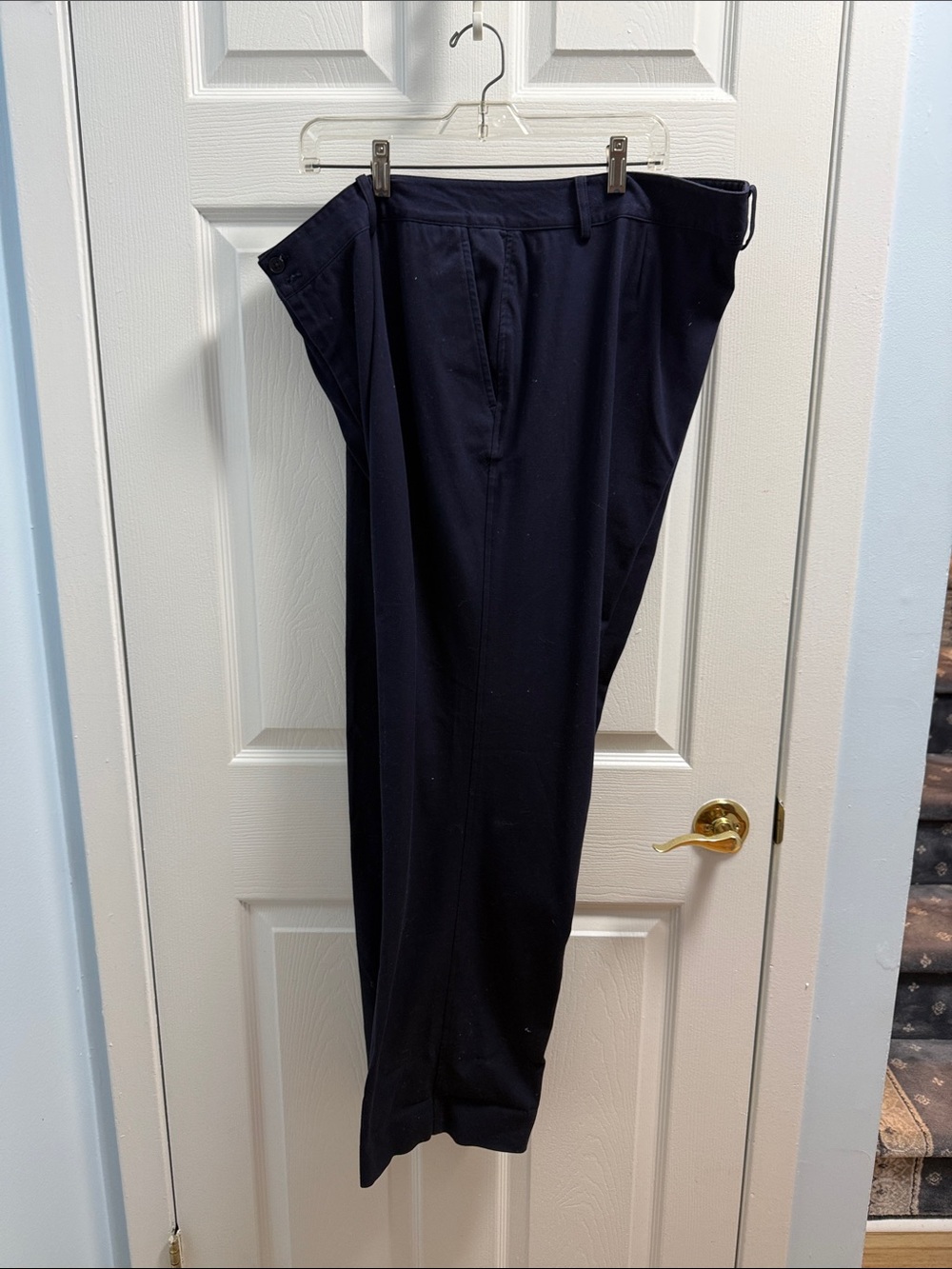 Ralph Lauren Dark Navy Straight-Leg Dress Trousers
